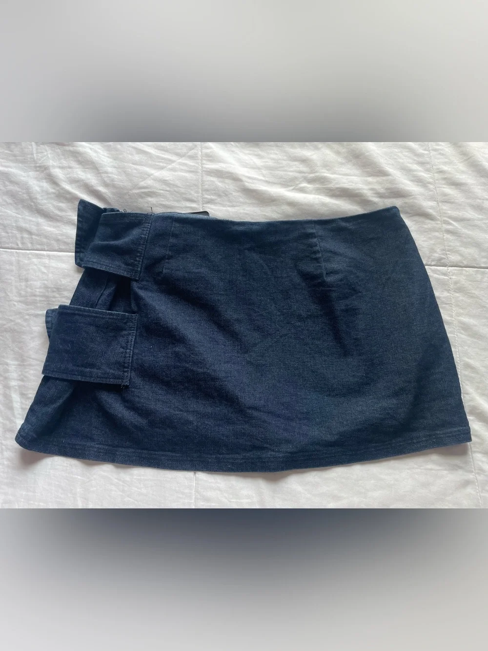 Silence + Noise Urban Outfitters Sophia Dark Wash Double Buckle Micro Skort Y2K